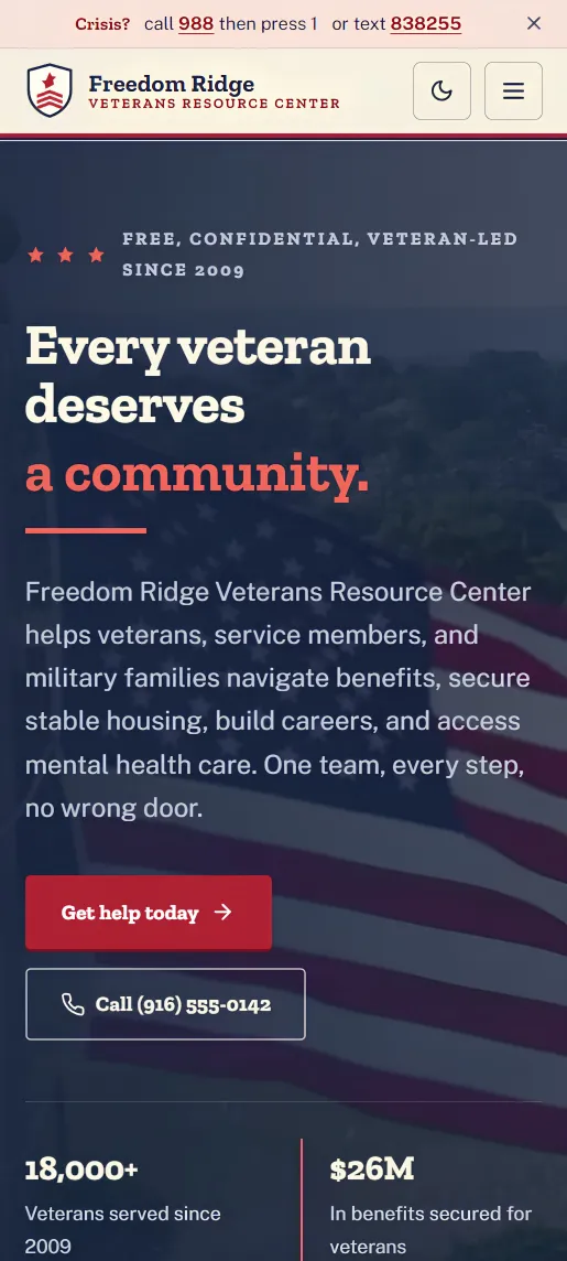 Freedom Ridge Veterans Resource Center